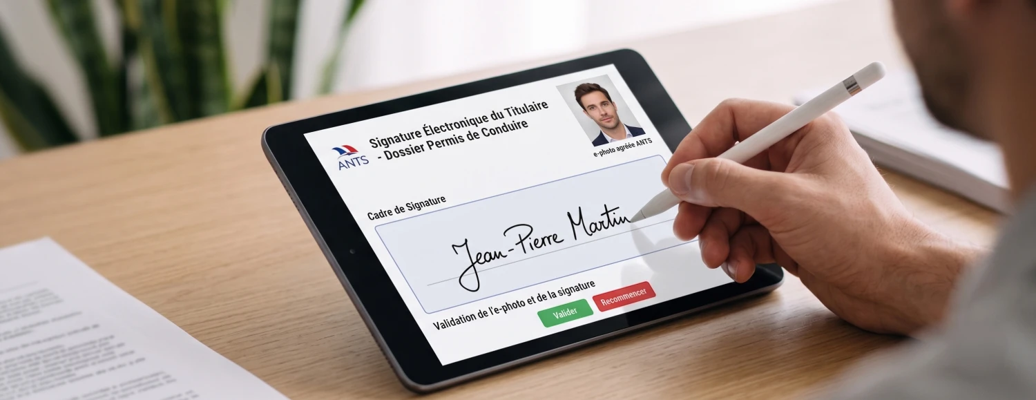 Firma electrónica y e-photo ANTS para permiso de conducir